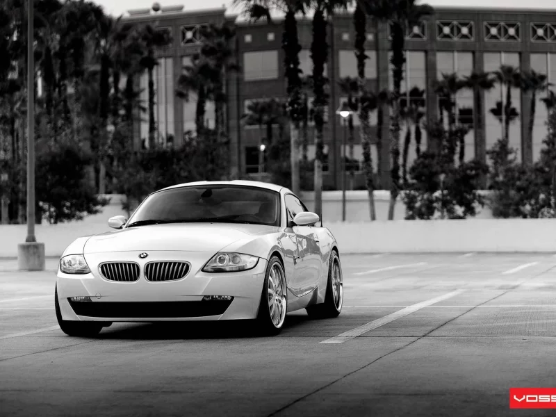 bmw z4, vossen wheels, black and white, z4