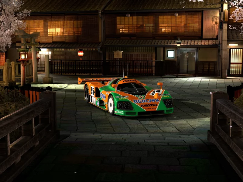 gran turismo 5, mazda 787b, деревья, racing, cars, sports, дом