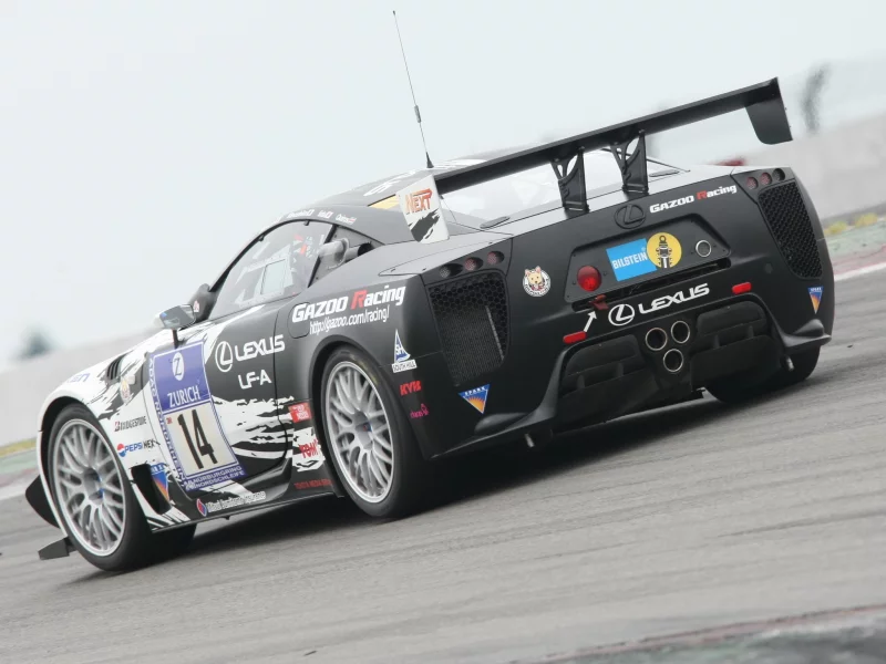 лексус, асфальт, левый бок, lexus, задняя часть, race, car, lf-a