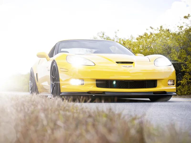 лучи, corvette z06, cars, солнце, auto