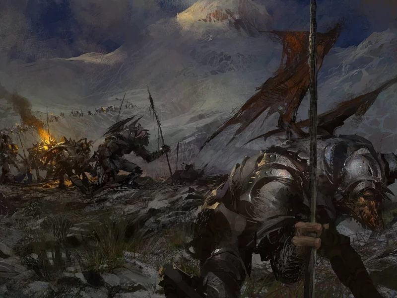 солдаты, монстры, горы, guild wars 2, доспехи, армия