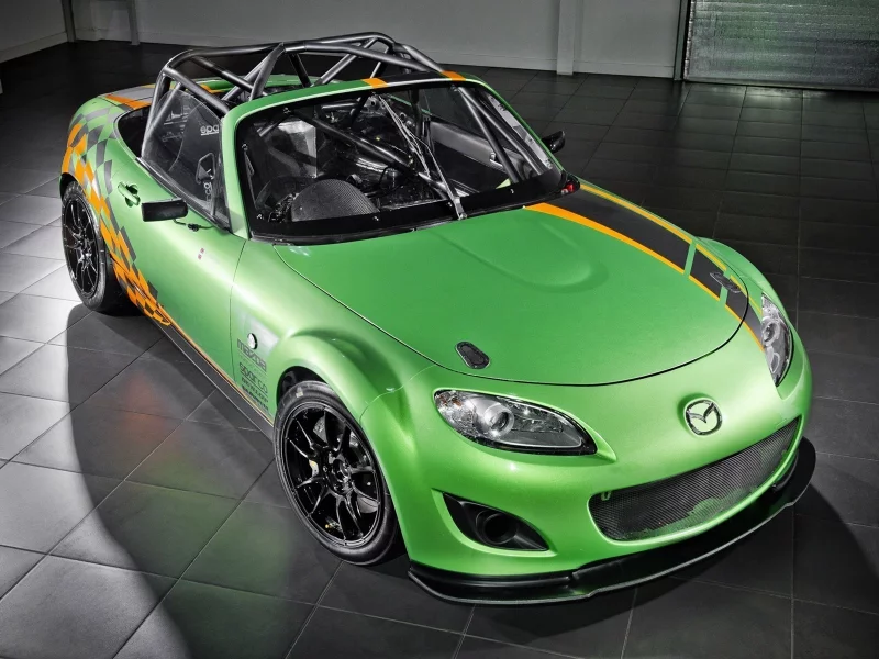 спорт, зеленая, mazda, tuning, mx-5