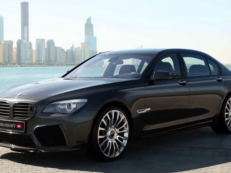 1920x1200, sea, машина, mansory, дома, car, море, houses, tuning, bmw 7 series