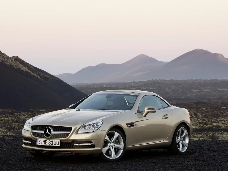 дорога, mercedes, машины, тачки, горы, мерседесы, benz slk roadster, машина, гора, пейзажи, фото