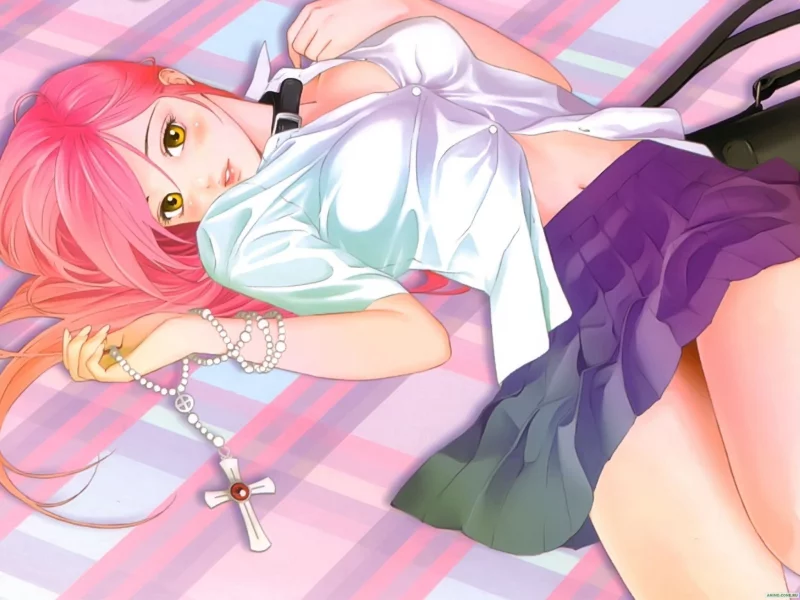 девушка, vampire, rosario vampire, moka akashiya, крестик