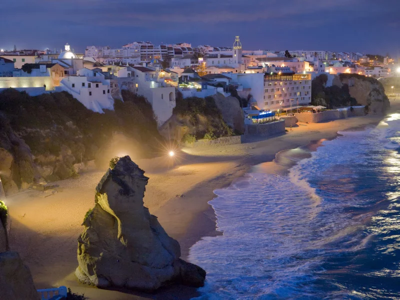 побережье, albufeira, дома, portugal