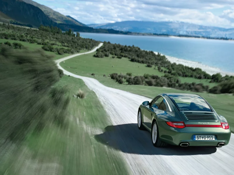 4, природа, wallpaper, porsche, идет, порше, горы, скорость, 911, обои, озеро, дорога, пейзаж, targa