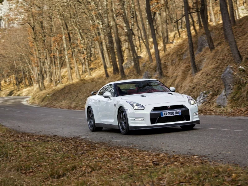 gt-r egoist, nissan, белый, авто, тачки, леса, деревья, дерево, ниссаны, дорога