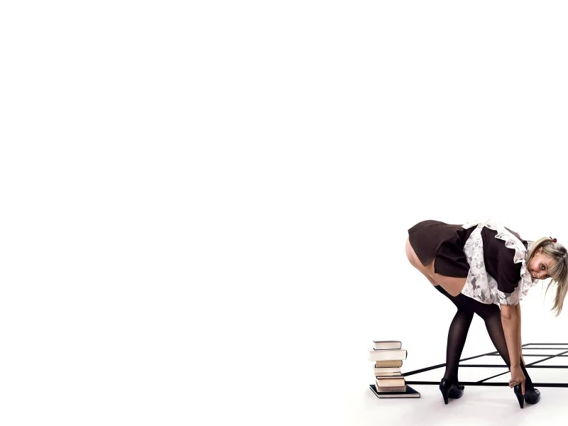 книги, чулки, школьница, косички, юбка, туфильки