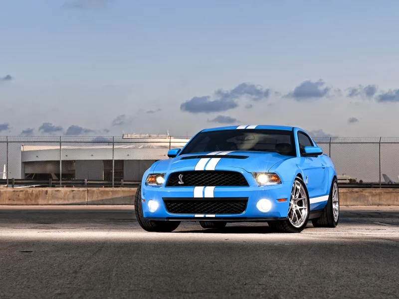gt500, мустанг, ford mustang shelby gt 500, фары, синий, muscle car, ford, авто, shelby, шелби, форд, мускул-кар