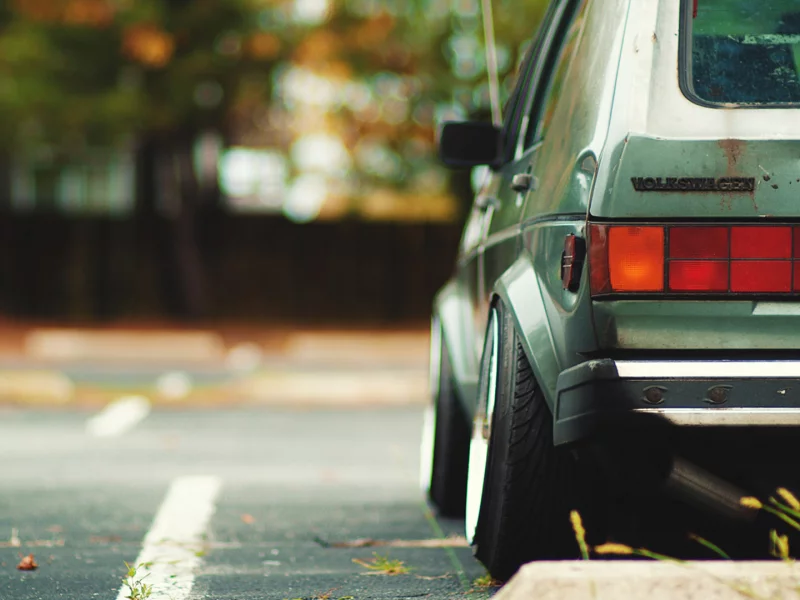 rabbit, low, volkswagen, гольф, осень, golf, фольксваген