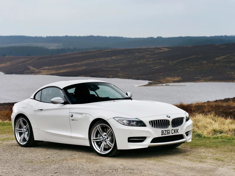 car, nature, lake, grass, трава, машина, water, 2012 bmw z4 sdrive28i, sky, природа, 1920x1219, вода, озеро, небо