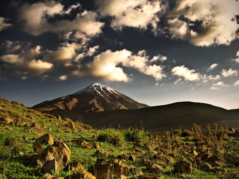 облака, камни, горы, iran