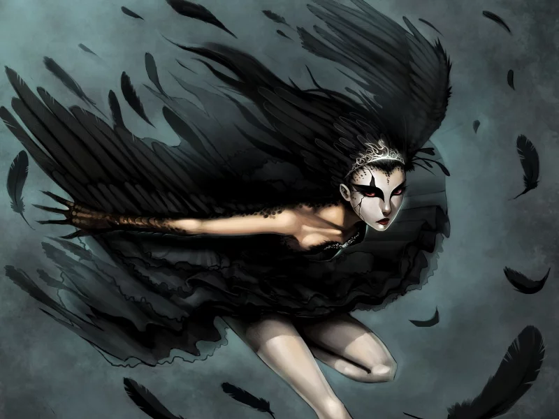 девушка, оборотень, black swan, лебедь
