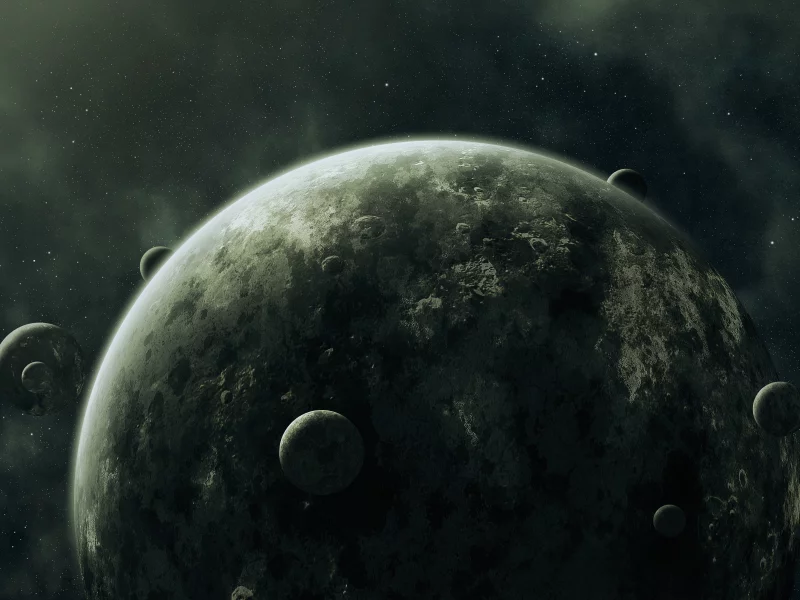 спутники, семь лун, планета, seven moons