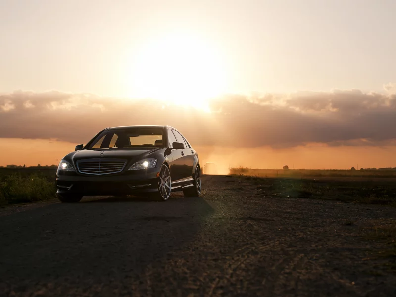 дорога, свет, s550, mercedes