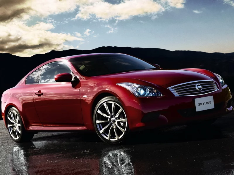 крутая, машина, nissan skyline 370 gt coupe