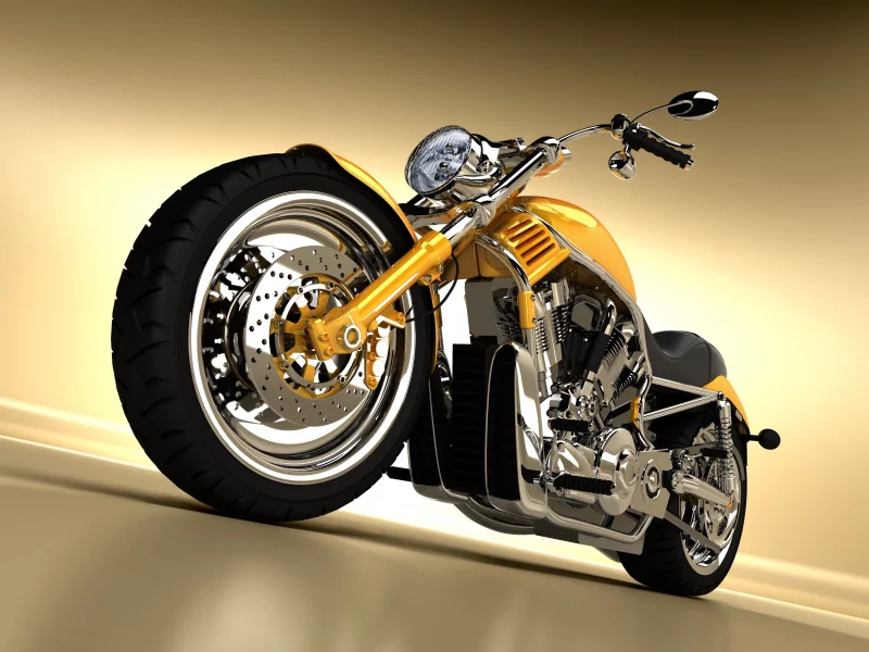 мотоцикл, оранжевый, хром, orange motorcycle
