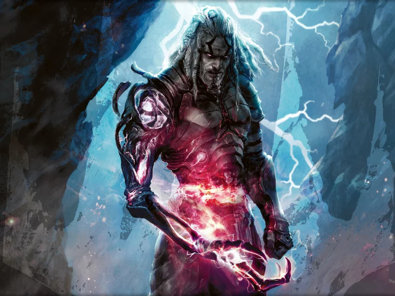 мужчина, magic the gathering, воин, молнии, besieged, магия, рука, mirodin