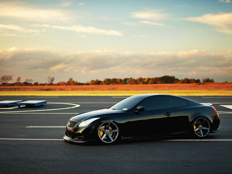 тюнинг, автомобиль, инфинити, черная, infiniti g37