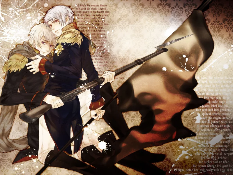 hetalia, хеталия, аниме, prussia, russia