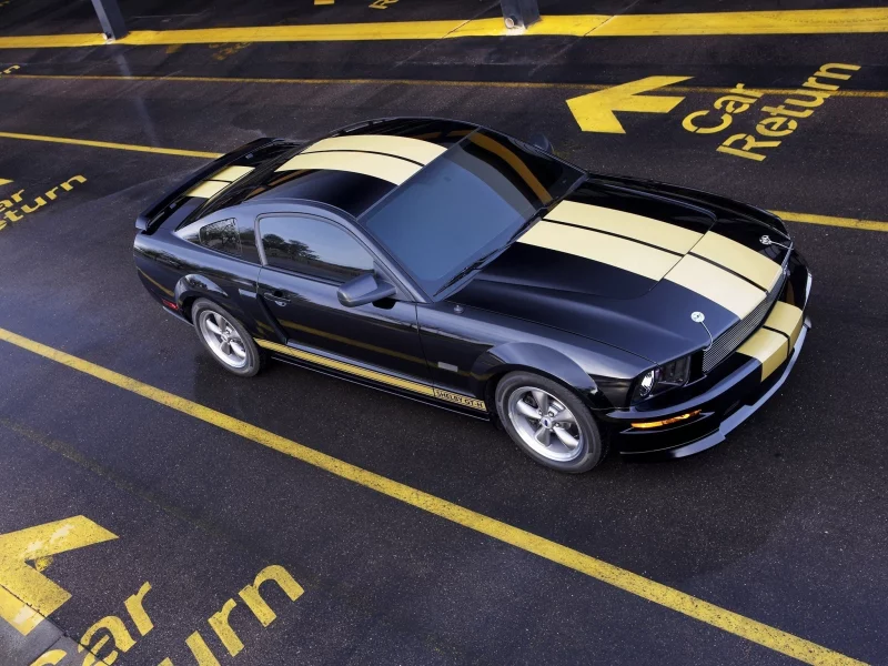 mustang, чёрный, ford