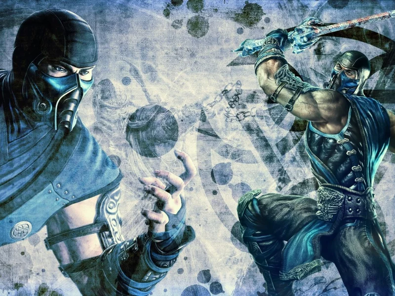 мортал комбат, шар, стиль, маска, герой, mortal kombat, sub-zero, меч, мк
