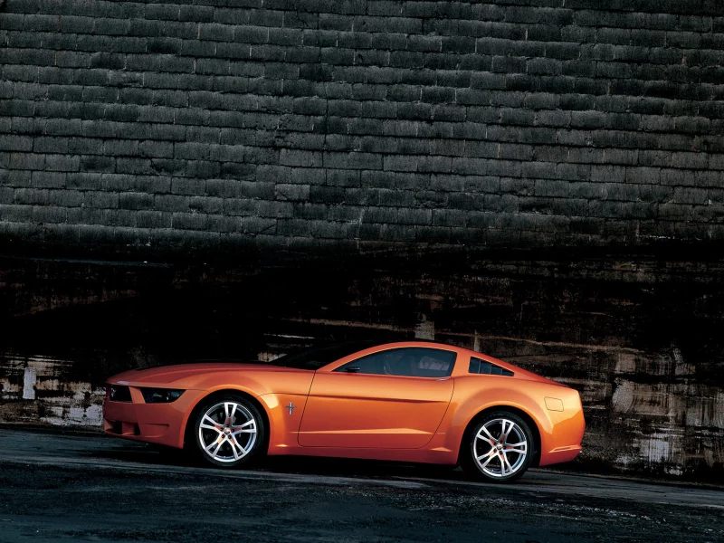 ford, mustang -giugiaro, оранжевый, авто