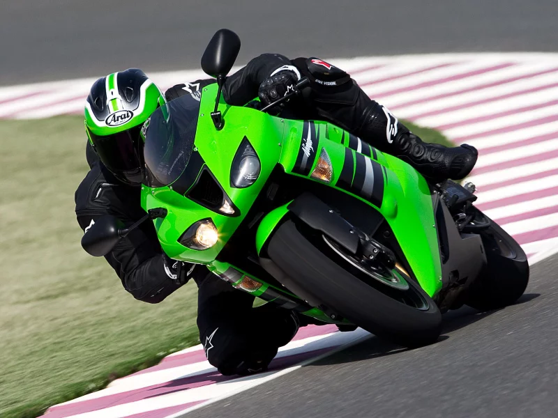 moto racing, спорт, байки, мото обои, kawasaki, гонки, зелёный кавасаки