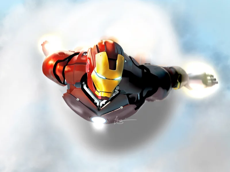 iron man, железо, в полете