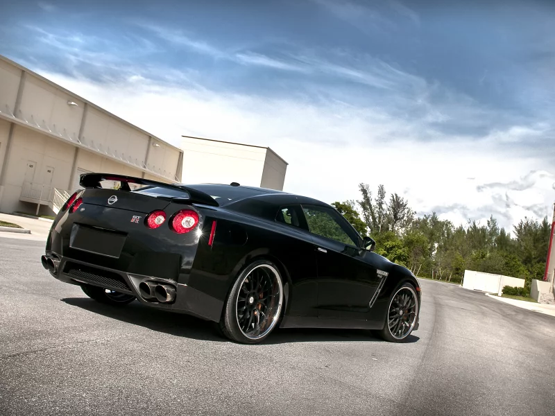 gt-r, задняя часть, nissan, ниссан, чёрный, black, 360 three sixty forged