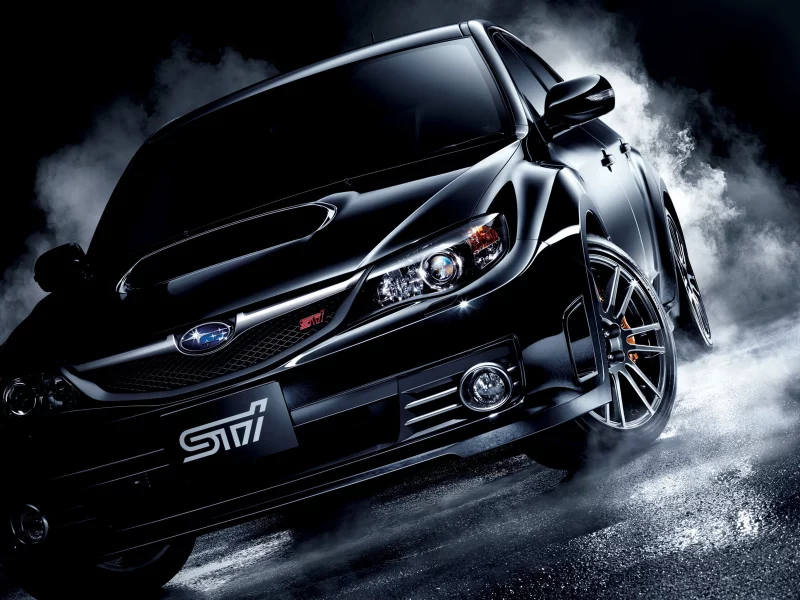 subaru, арт, sti, wrx, дым
