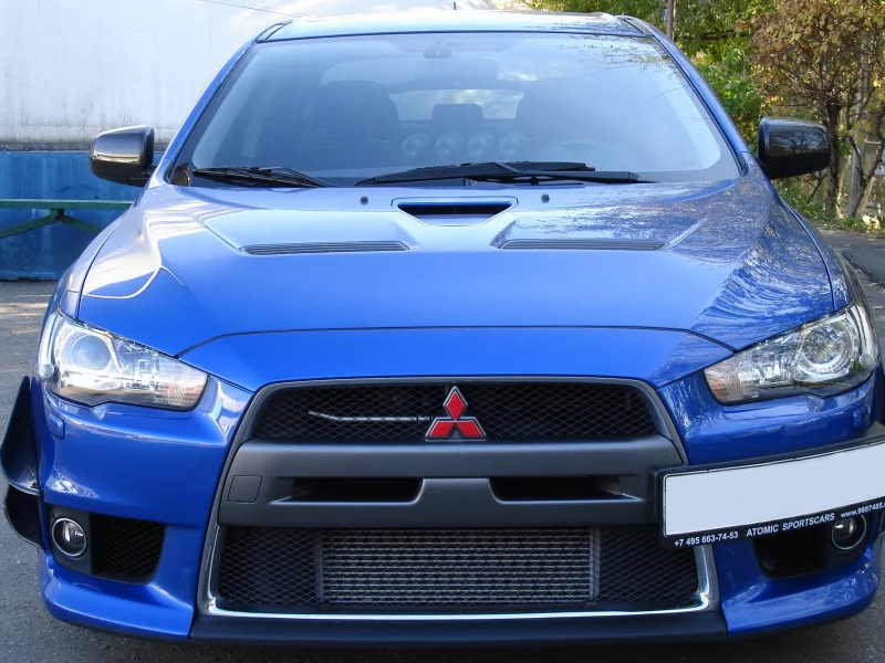 evo, car, mitsubishi, x, evolution, blue