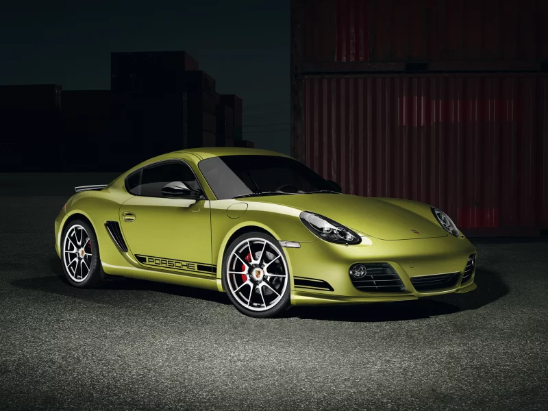 porsche, асфальт, cayman, авто, зелёный