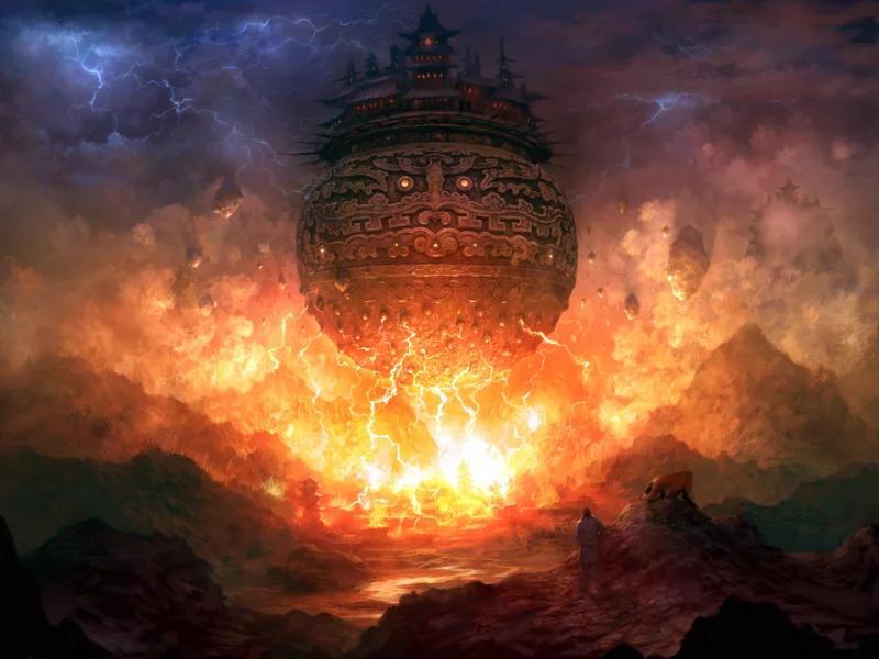 шар, fire, город, blade & soul