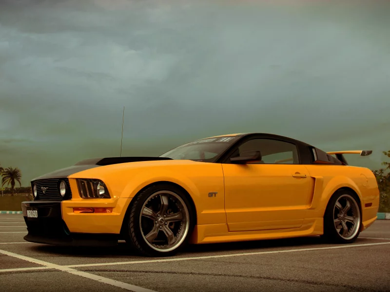 gt500, es2, musclecar, shelby, mustang, ford, yellow