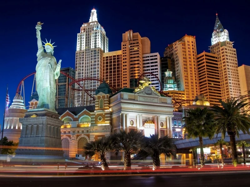 street, vegas, casino, hotel, night