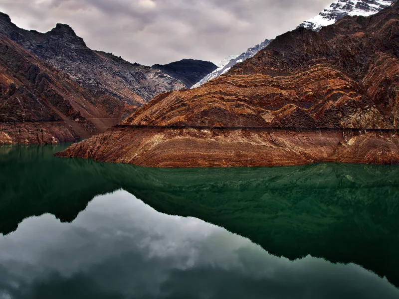 горы, вода, гора