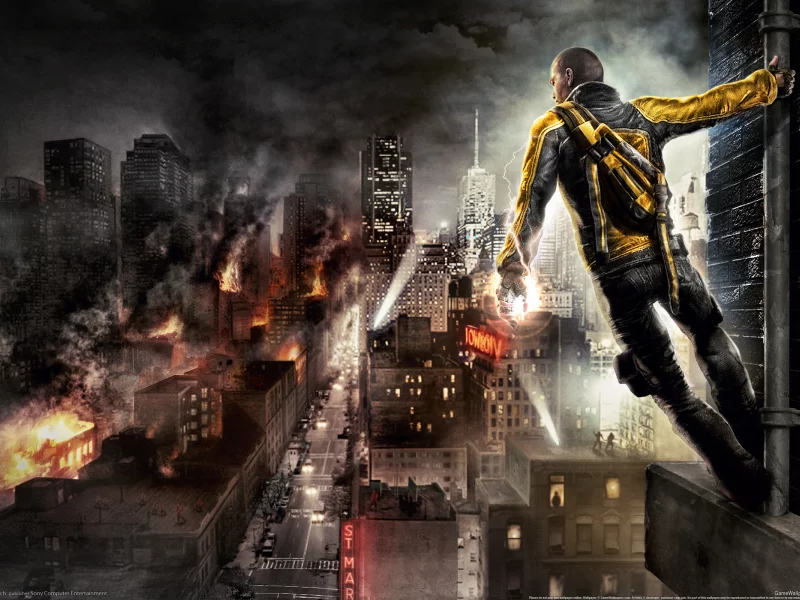 город, cole mcgrath, infamous 2, разрушенный