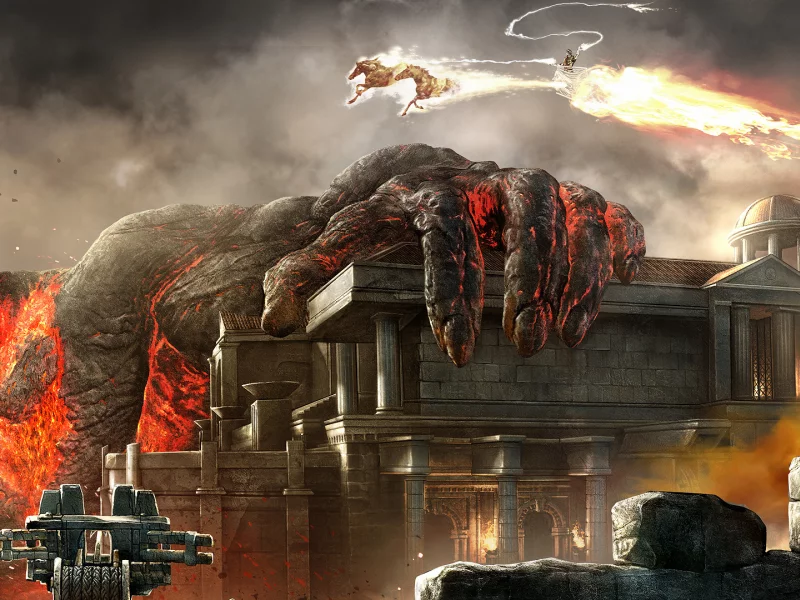 god of war, кратос, титан, wide