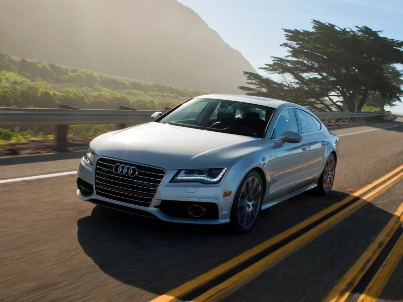 дорога, audi, разметка, sportback, спортбэк, a7, дерево, ауди, светодиоды