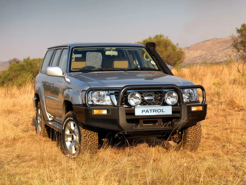 patrol, трава, nissan, adventurer, передок, поле, внедорожник, ниссан, деревья, патрол, offroad, джип