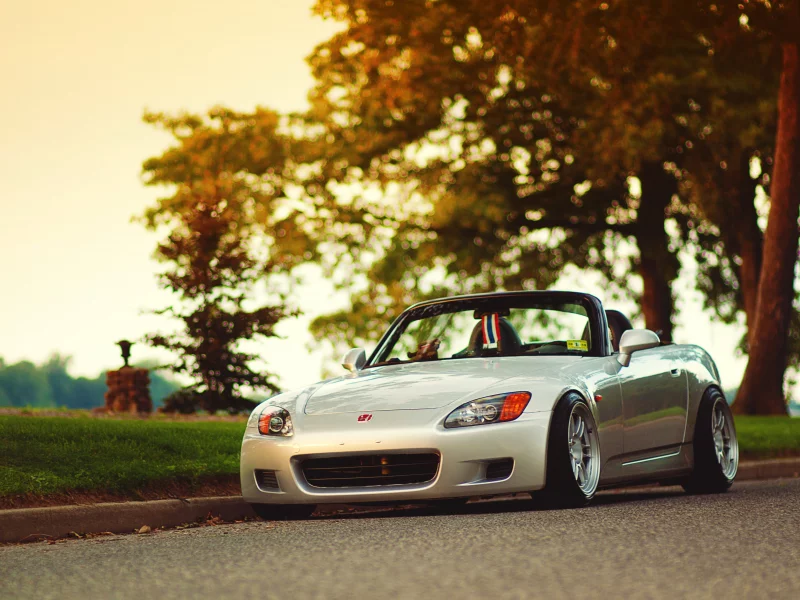 осень, остановка, сars, city, honda s200, обои авто, фото, auto, листья, wallpapers auto