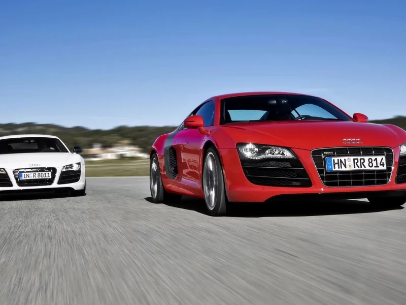 audi r8, авто, дорога, скорость