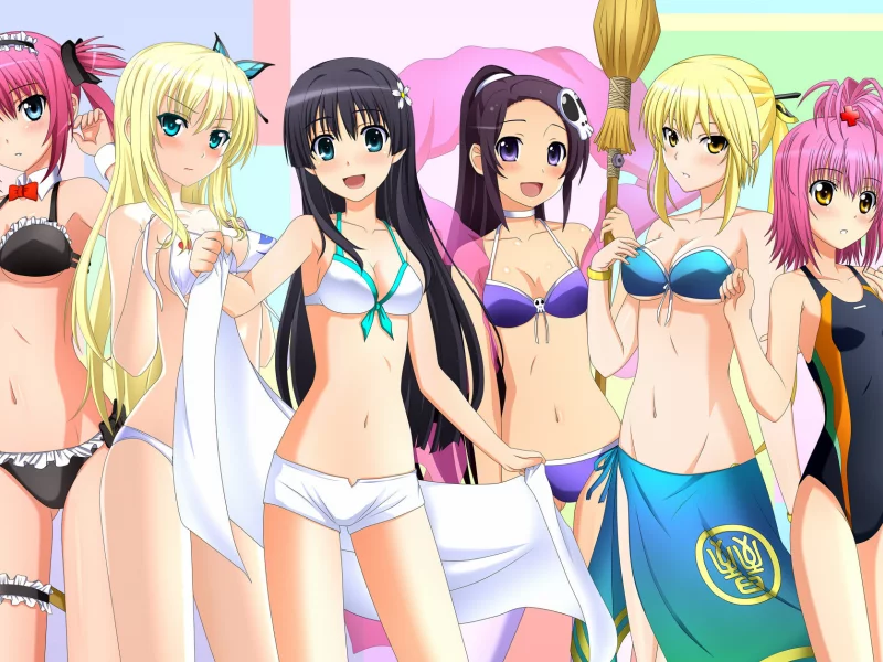 matsumae ohana, harukaze asuna, девушки, hinamori amu, saber, kashiwazaki sena