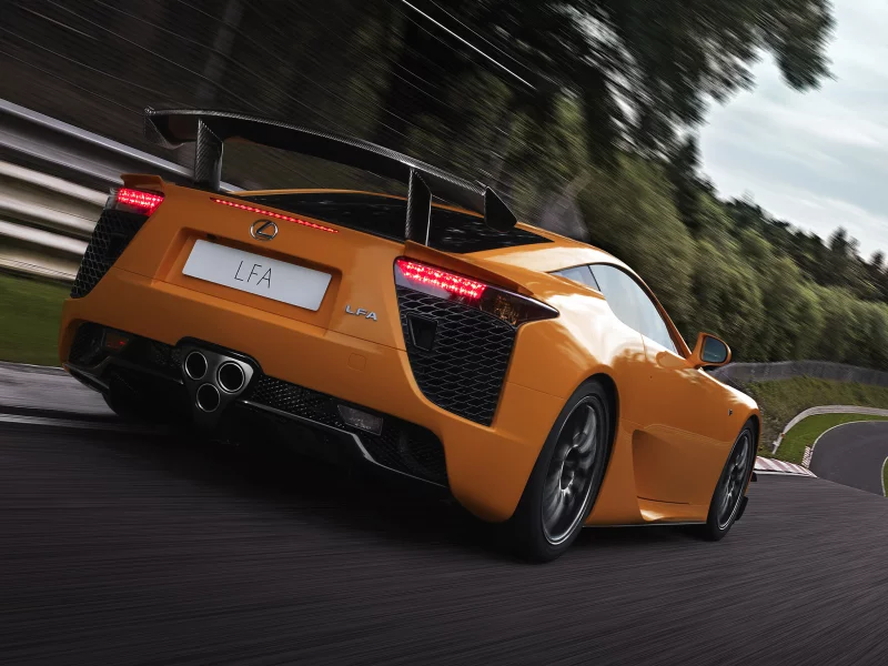 лексус, гоночный трек, лфа, нюрбургринг, performance, скорость, nuerburgring, lfa, ораньжевый, lexus, суперкар, package