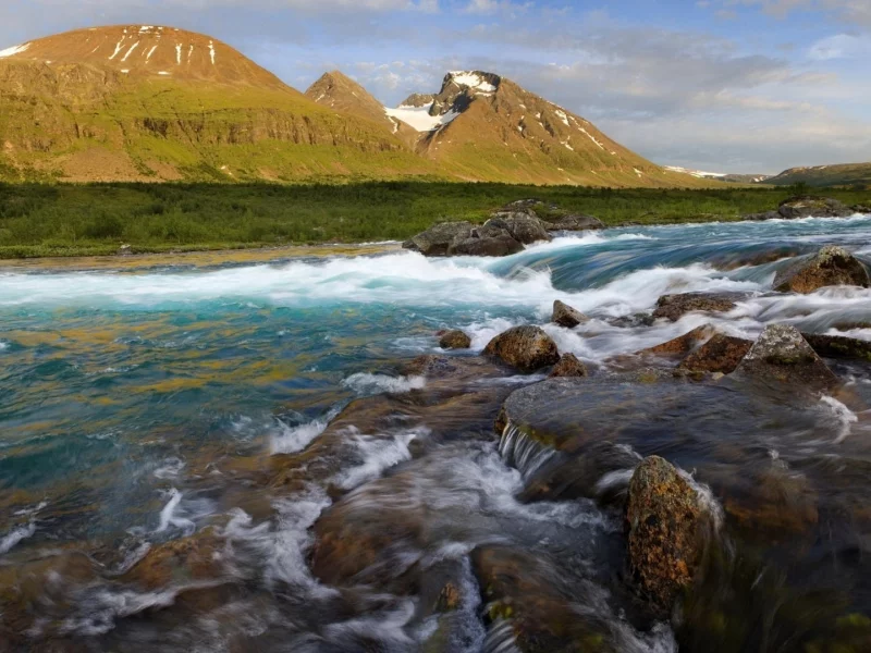 вода, река, горы