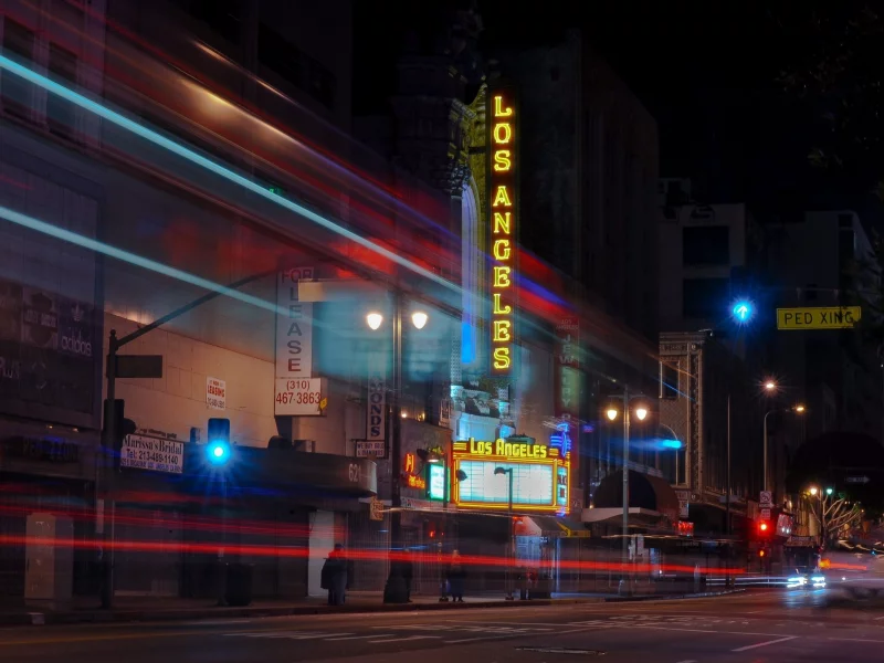 ночь, la, downtown, los angeles, night, california, калифорния, огни, usa