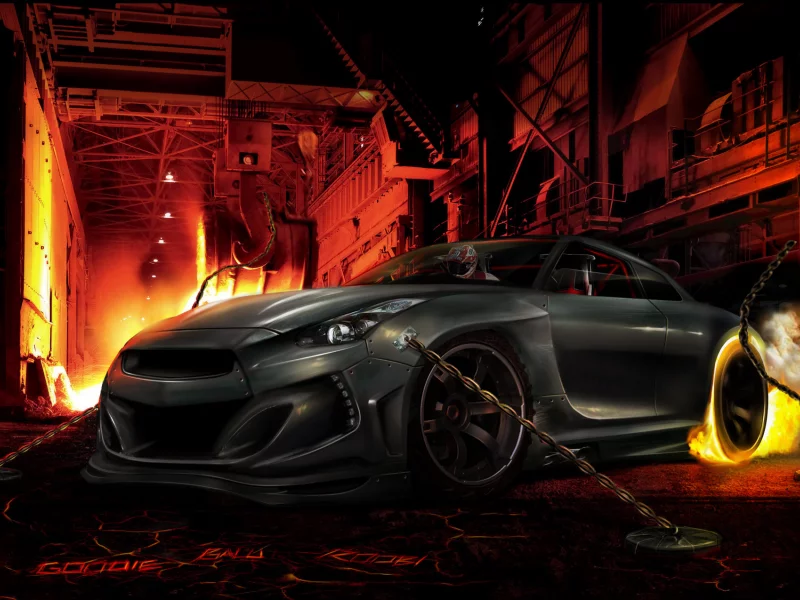 рисунок, nissan, gtr