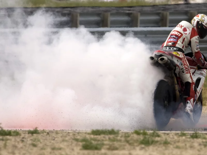 world superbike, michel fabrizio, дым, ducati 1098r